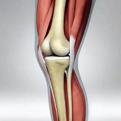 Zivo KneeCare Pro worn on knee with treatment area highlighted